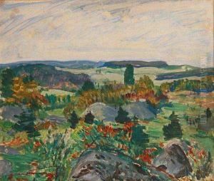 A Summer Landscape by Antonin Hudecek