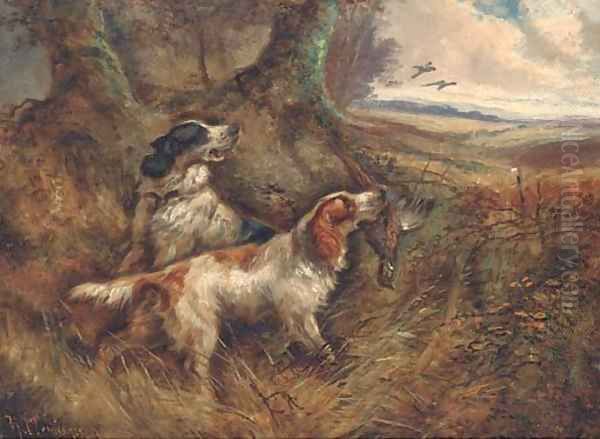 Gundogs with a pheasant - view 1