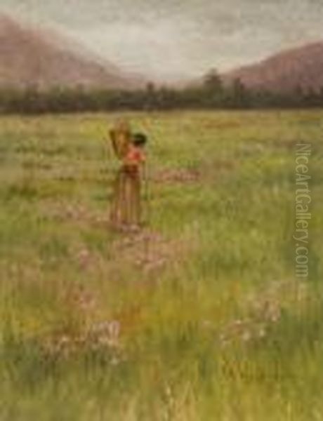 Woman In Field - view 1