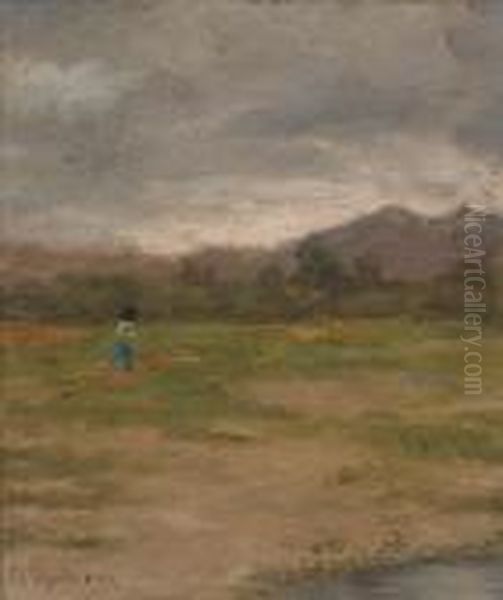 Picking Orange Flowers - view 1