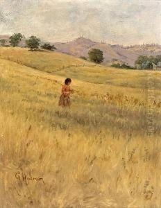 Woman In A Meadow; Young Woman In A Field (2) by Grace Carpenter Hudson