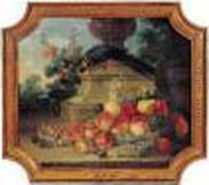 Nature Morte, Fruits Et Perroquet