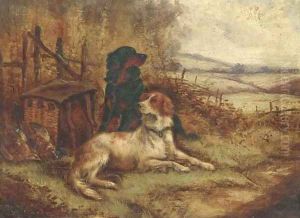 Setters on a grouse moor by Robert Cleminson