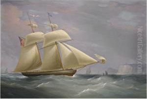 The Topsail Schooner Amy Stockdale Off Dover by William Huggins