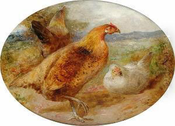 Hens In A Landscape - view 1