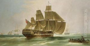 An East Indiaman Entering Madras Harbour, India