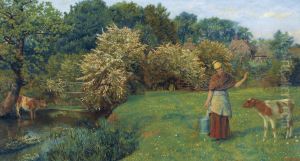 Poll The Milkmaid by Arthur Hughes