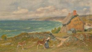 Reigning The Donkey In. by Arthur Hughes