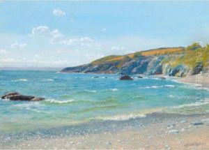 Perran Point, Cornwall by Arthur Hughes
