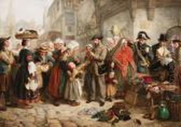 An English Artist Collecting Costumes In Brittany - view 1