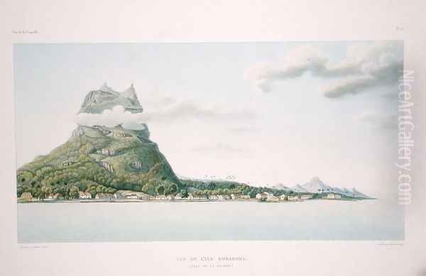 View of the Island of Bora Bora, from 'Voyage autour du Monde (1817-20)' - view 1