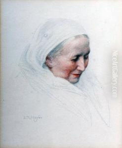 Portrait Of An Elderly Woman, Wearing A Shawl - view 1