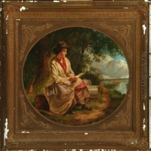 The Dairy Maid Reading Letter by John Joseph Hughes