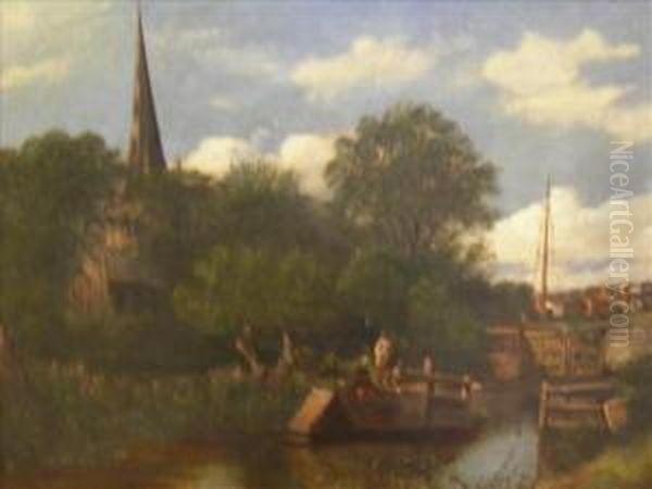 Fishing By The Lock - view 1