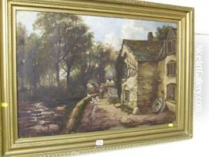 Dunster Mill, Somerset by John Joseph Hughes