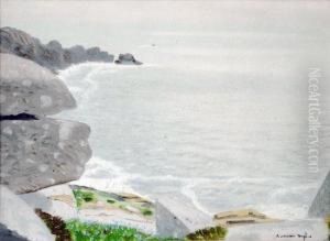 The Coast Near Lamorna by Robert Morson Hughes