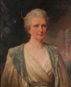 Portrait Of A Lady In Evening Dress, Bust Length