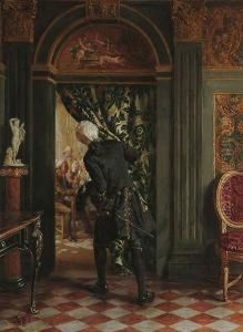The Card Room by Talbot Hughes