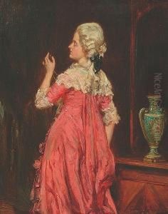 "the Miniature", A Lady Examining A Miniature