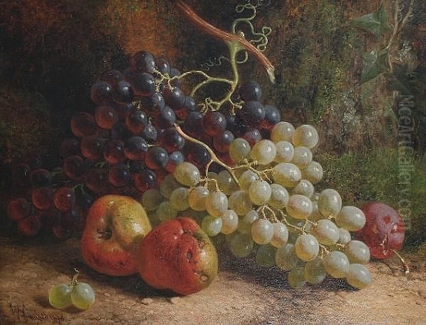 Still Life Of Grapes, Apples And Plums - view 1