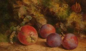 Still Life With Plums. by William Hughes
