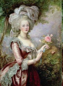 Marie Antoinette (1755-93) after Vigee-Lebrun by Louise Campbell Clay