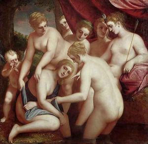Diana Discovering the Pregnancy of Callisto, 1570 by Luca Cambiaso