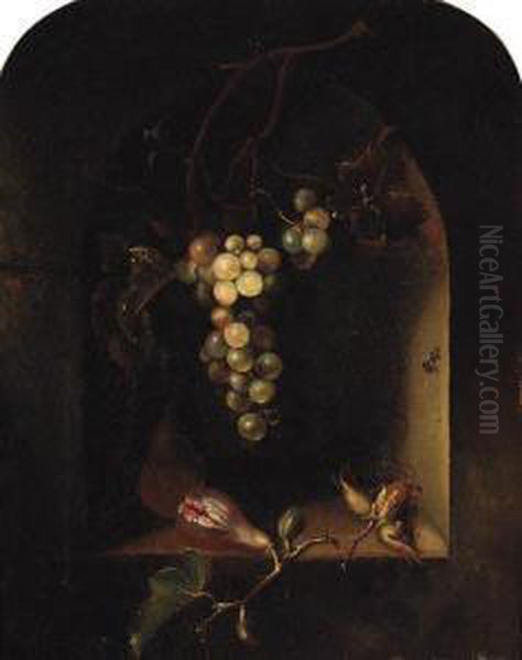 Grapes, Figs And Cob Nuts In A Niche - view 1