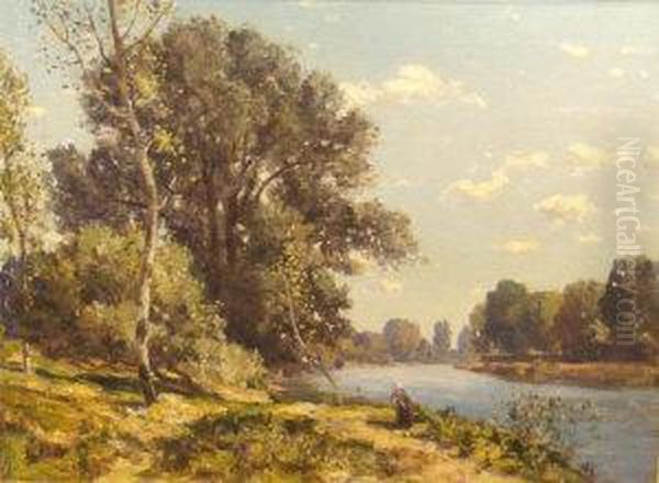 River Landscape With Figures - view 1