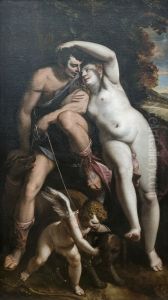 Venus and Adonis by Luca Cambiaso