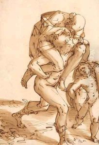 Flight of Aeneas, Anchises and Ascanius from Troy Flight of Aeneas, Anchises and Ascanius from Troy