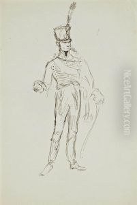 Treize Croquis D'officiers