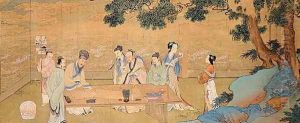 A Literary Gathering at Hsi Yuann in the eleventh century by Chou Ying
