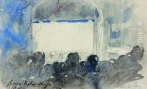 Lot De Dix-huit Dessins Et Aquarelles