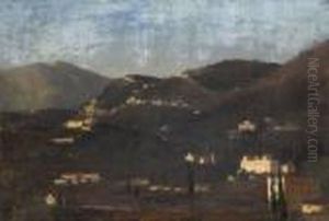 Vue Presumee Des Collines De Fiesole, Toscane by Georges-Victor Hugo