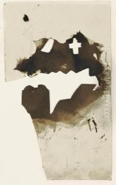 Papier Decoupe Avec Une Croix Ou Etude Pour La Tombe De Lepoldine - view 1