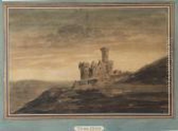 Castle Ruins At Dusk - view 1