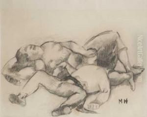 Pareja Descansando by Manolo Hugue