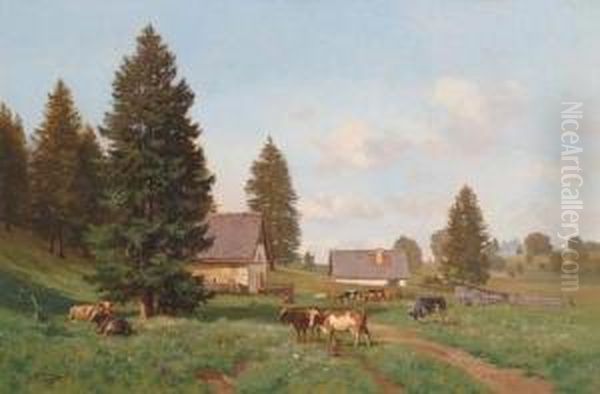 Paysage Avec Troupeau De Vaches. 1888 - view 1