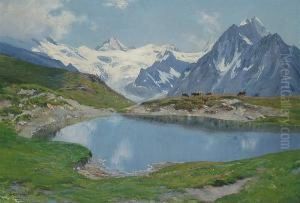 Alpe De Cotter by Fritz Edouard Huguenin-Lassauguette