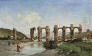 The Roman Acqueduct, Cherchell, Algeria by Victor Pierre Huguet