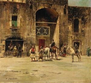 An Arab Archway by Victor Pierre Huguet