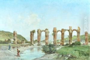 Paisaje Animado. Ruinas De Acueducto