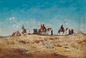 Carovana Nel Deserto by Victor Pierre Huguet