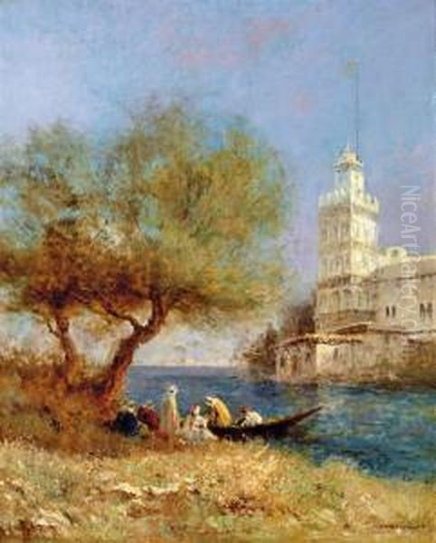 Repos Sous Les Ombrages Au Bord De L'eau - view 1