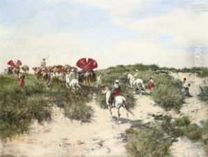 The Caravan by Victor Pierre Huguet