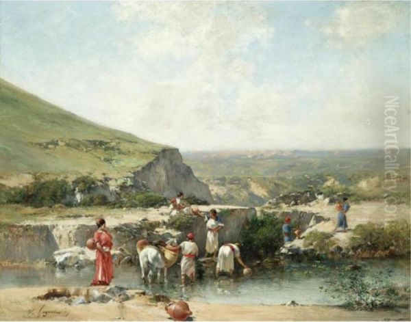 Fetching Water, Algeria - view 1