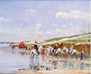 Le Passage Du Gue by Victor Pierre Huguet