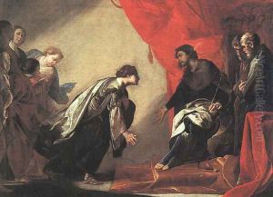 Esther in front of Ahasuerus, c.1645-50 by Bernardo Cavallino