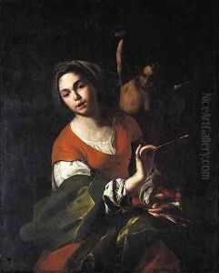 A personification of painting by Bernardo Cavallino